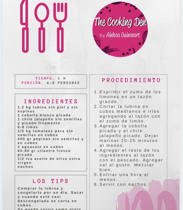 Ceviche mexicano con Lubina